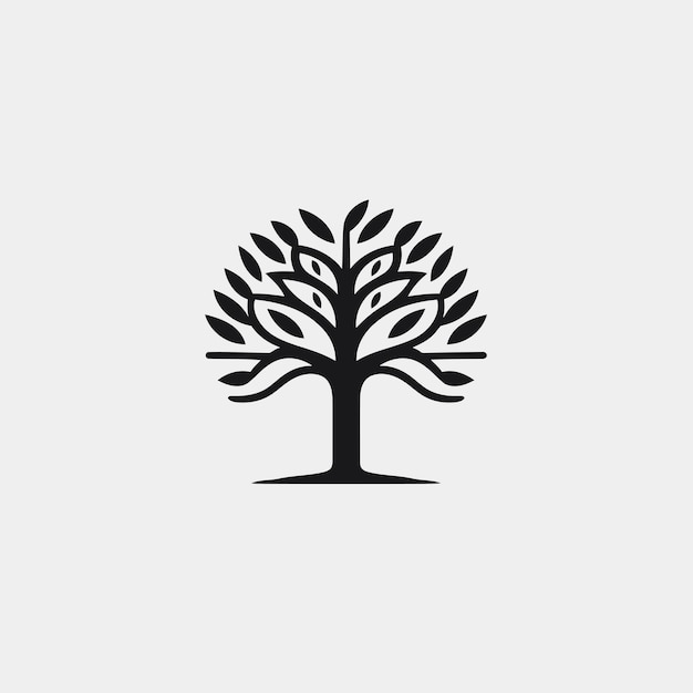 Silueta vectorial libre símbolo del árbol icono del logotipo imagen favicon