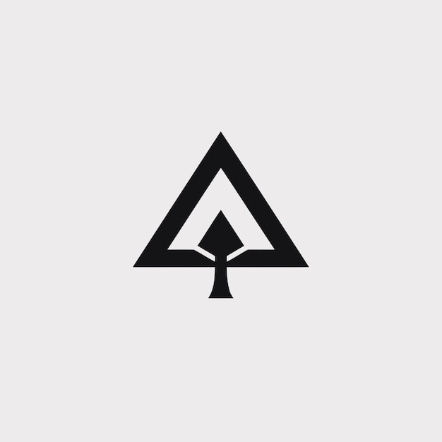 Silueta vectorial libre símbolo del árbol icono del logotipo imagen favicon
