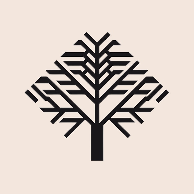 Silueta vectorial libre símbolo del árbol icono del logotipo imagen favicon
