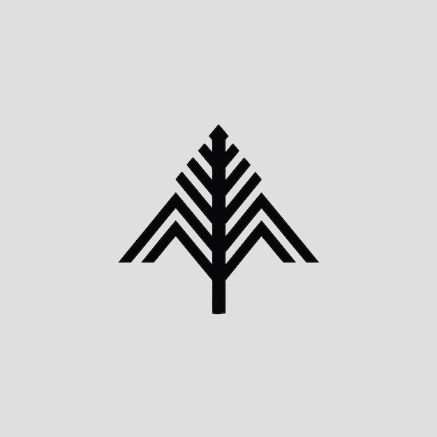 Silueta vectorial libre símbolo del árbol icono del logotipo imagen favicon