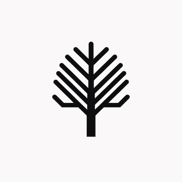 Silueta vectorial libre símbolo del árbol icono del logotipo imagen favicon