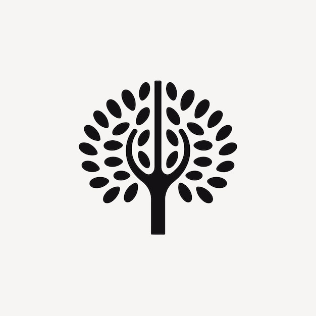 Silueta vectorial libre símbolo del árbol icono del logotipo imagen favicon
