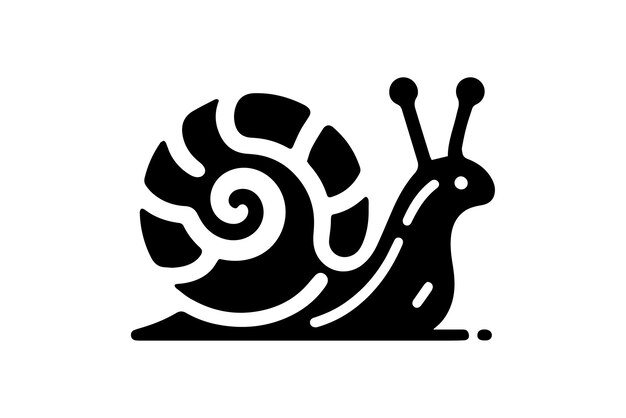 Silueta vectorial del logotipo del caracol de uva