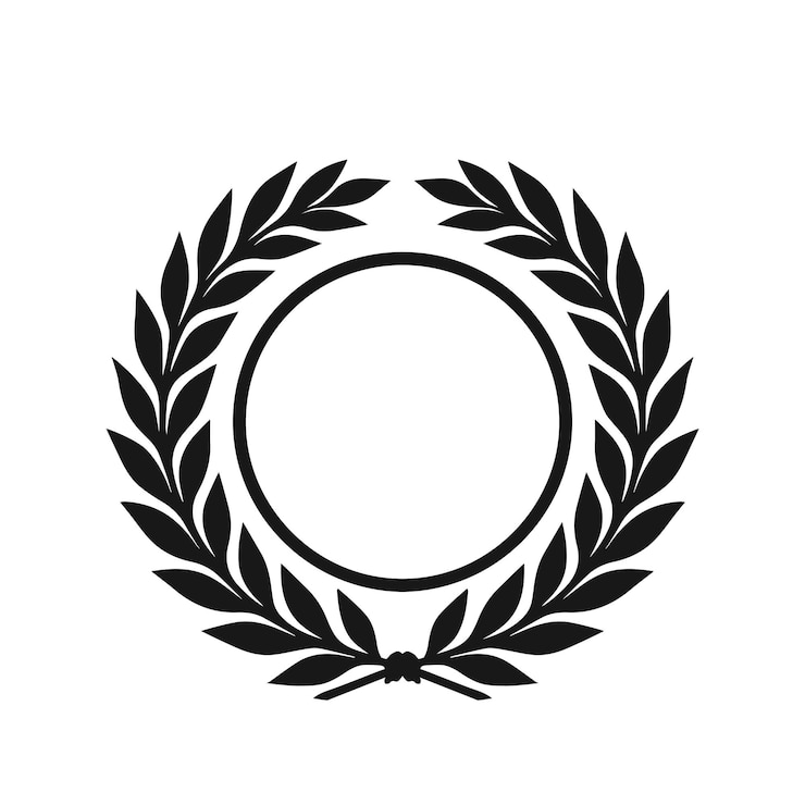 Vector silueta vectorial de un marco de hojas de laurel elementos decorativos de laurels para el diseño aislados