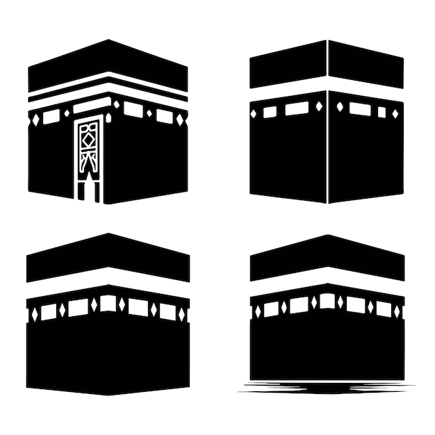 Silueta vectorial minimalista de la línea del horizonte de Makka para gráficos