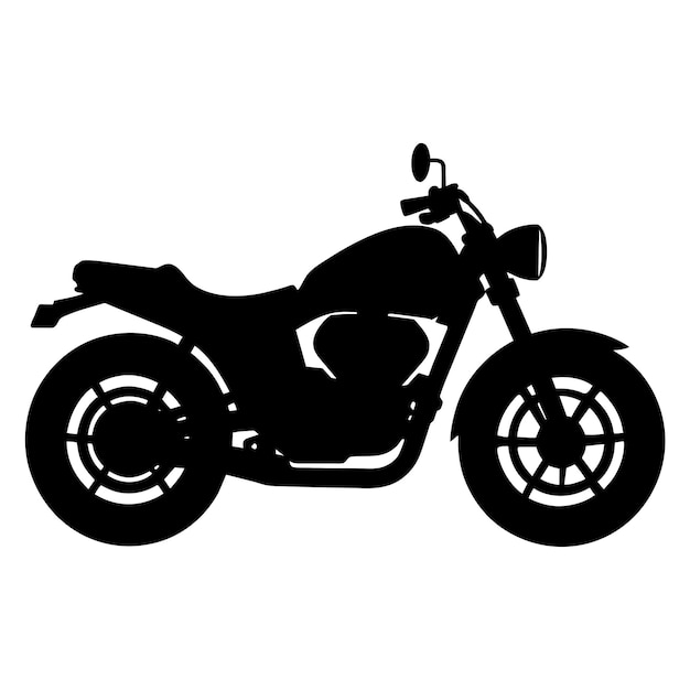 Vector silueta vectorial de motocicleta aislado fondo blanco 33