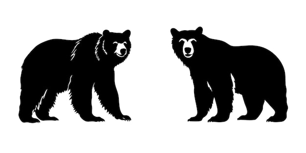 Silueta vectorial del oso