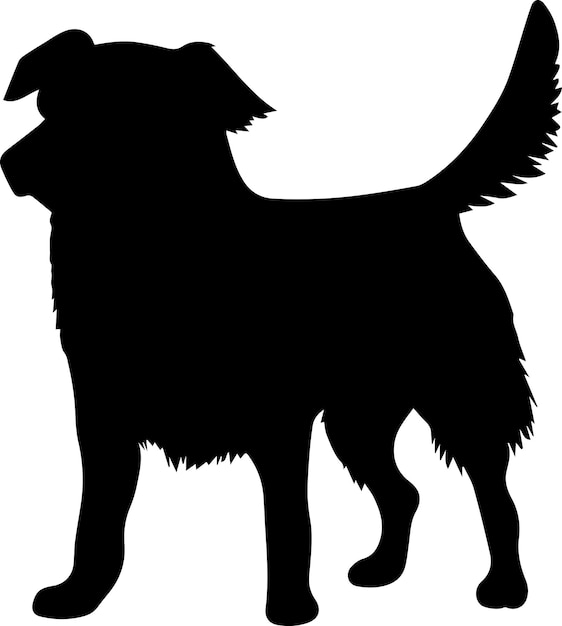 Silueta vectorial del perro 4
