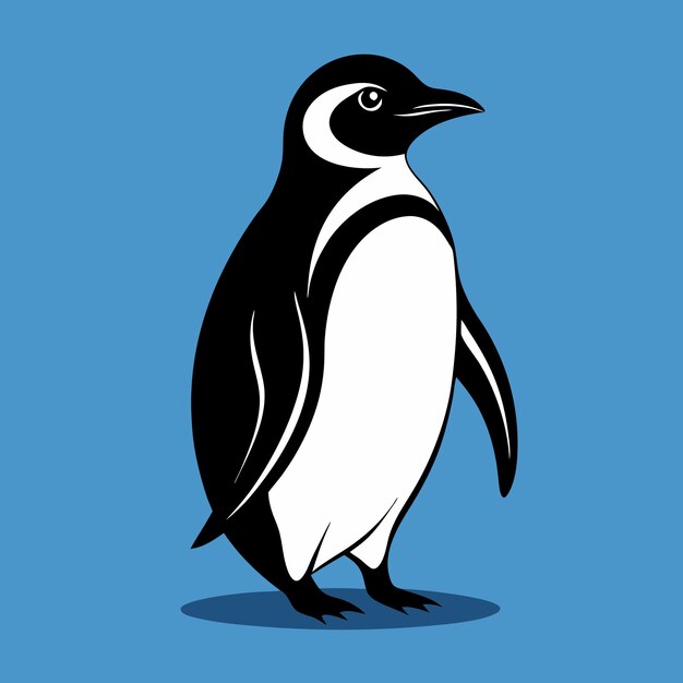 Silueta vectorial del pingüino