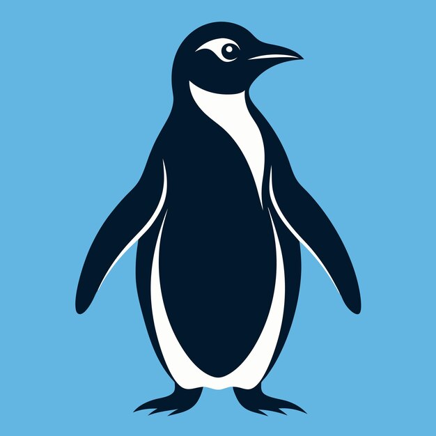 Silueta vectorial del pingüino
