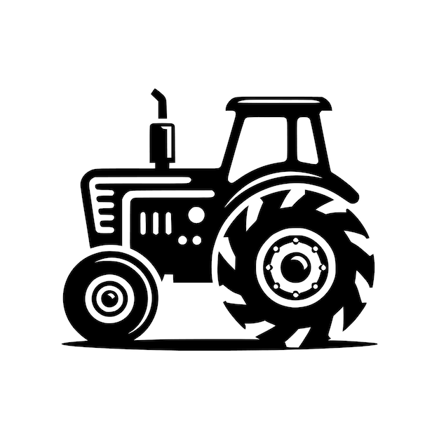silueta vectorial del tractor