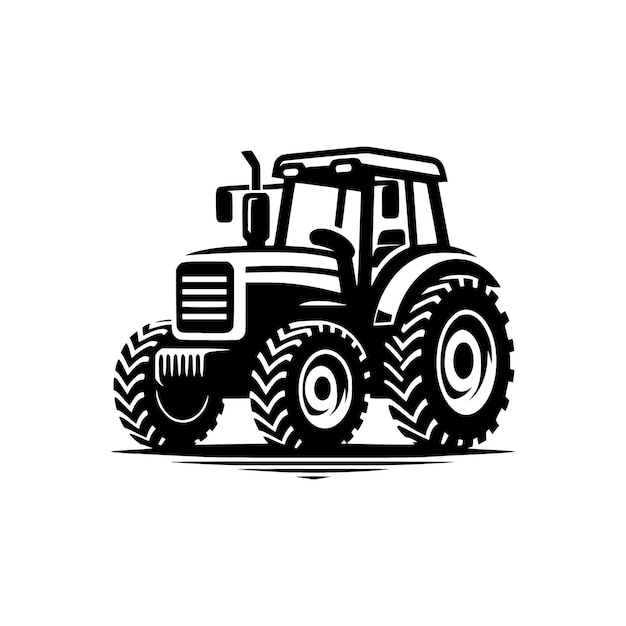 silueta vectorial del tractor