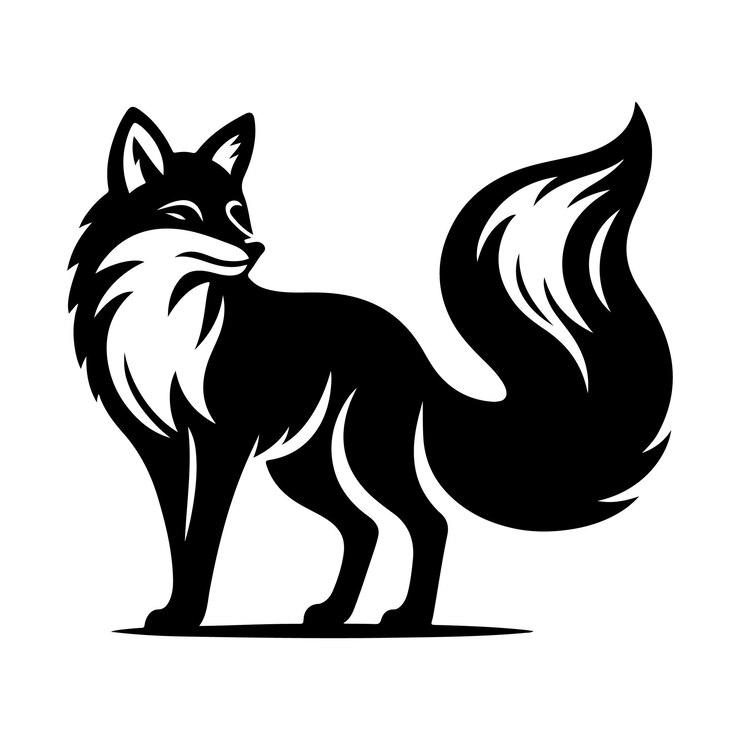 Silueta vectorial del zorro