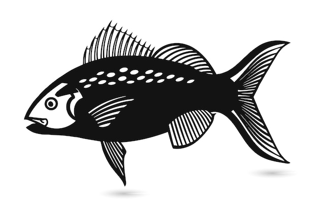 Siluetas aisladas de peces americanos