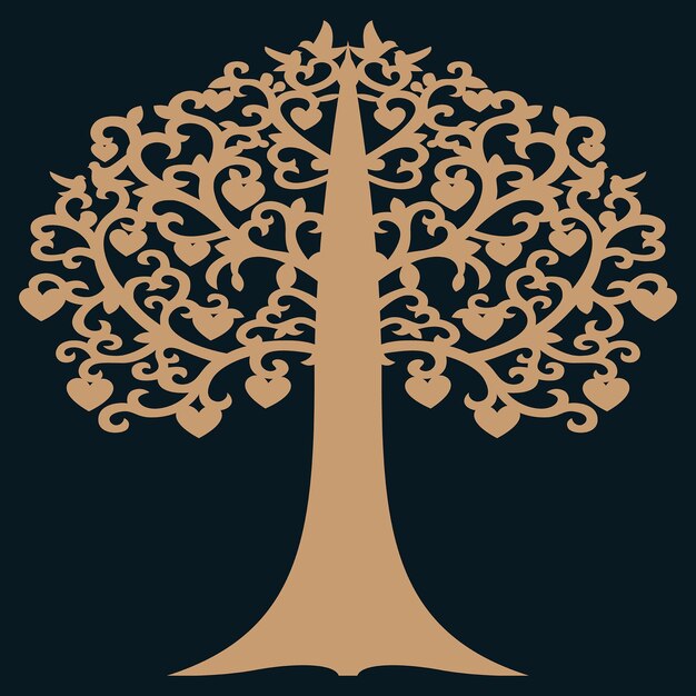Siluetas de árboles Ilustración vectorial