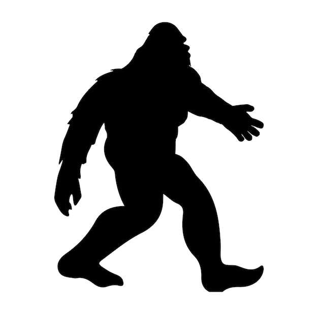 Siluetas de Bigfoot Vector e ilustración del concepto de Bigfoot