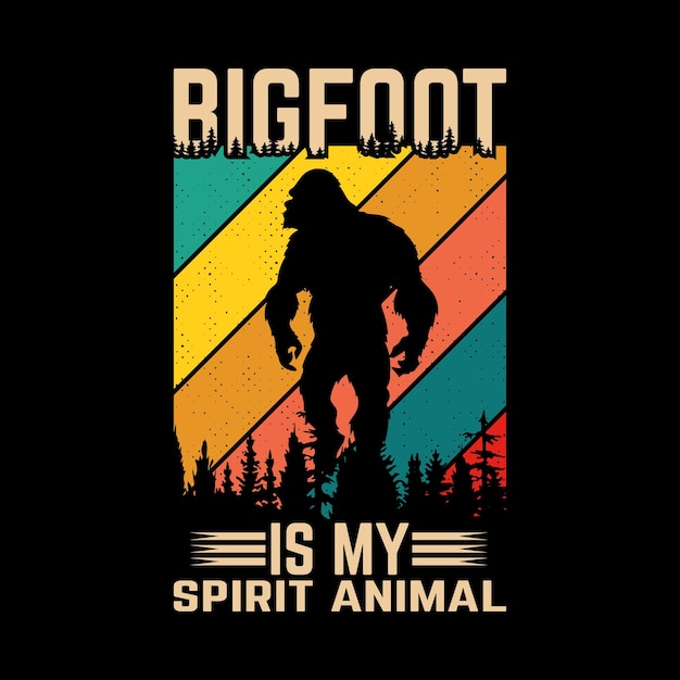 Siluetas de Bigfoot Vector e ilustración del concepto de Bigfoot