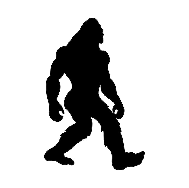 Siluetas de Bigfoot Vector e ilustración del concepto de Bigfoot