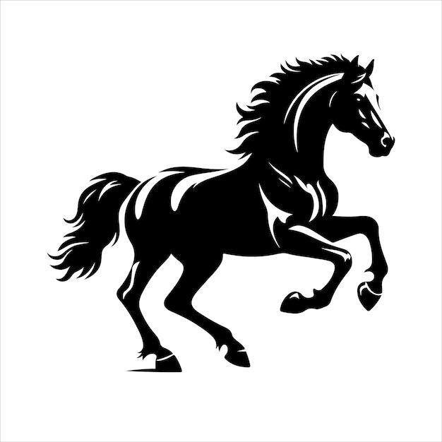 Vector siluetas de caballos ilustración vectorial