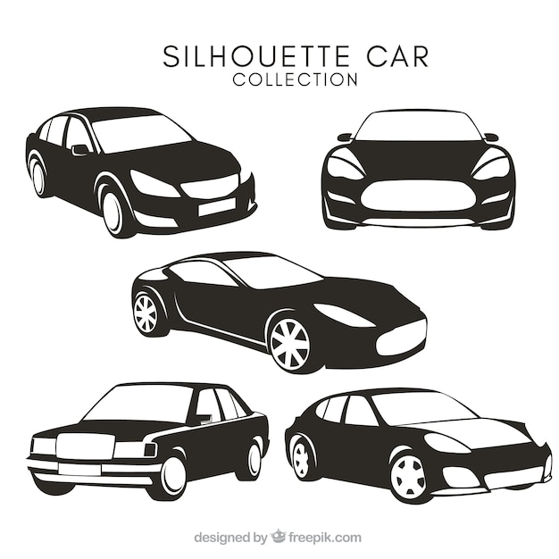 Siluetas de coches con diferentes diseños