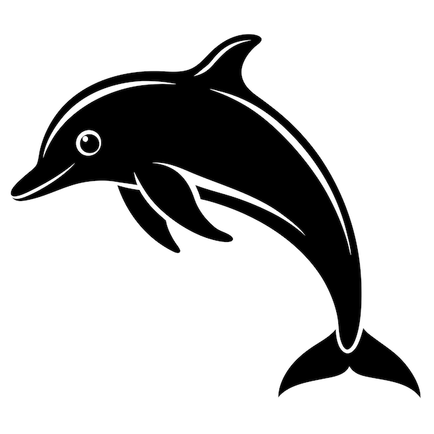 Siluetas de delfines en varias poses
