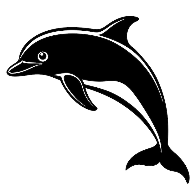 Siluetas de delfines en varias poses