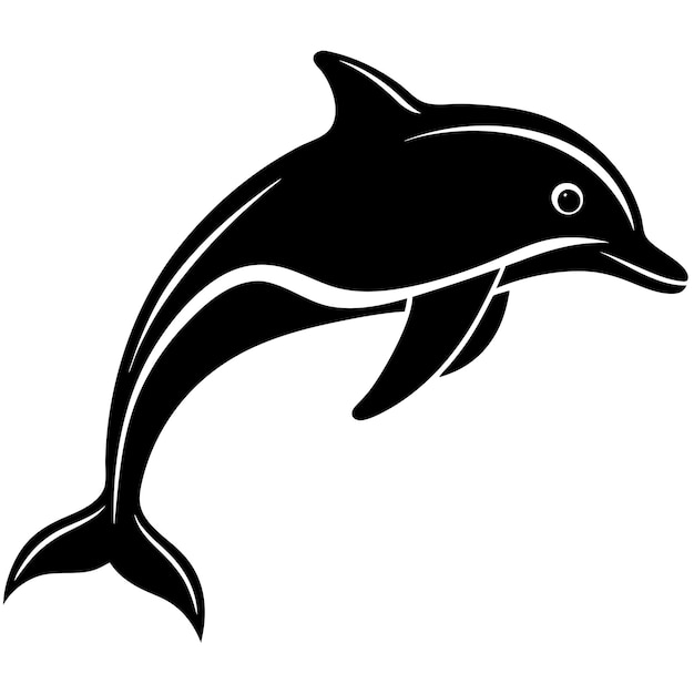 Siluetas de delfines en varias poses