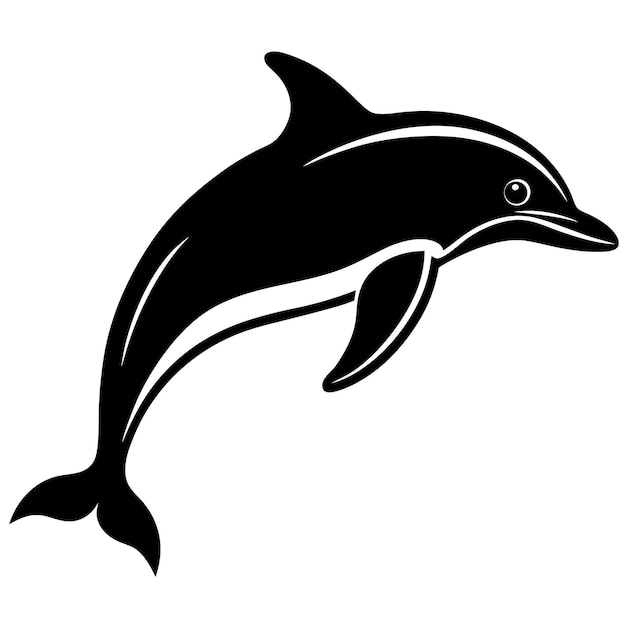 Siluetas de delfines en varias poses