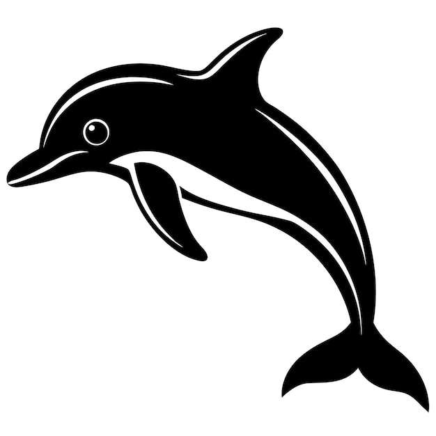 Siluetas de delfines en varias poses