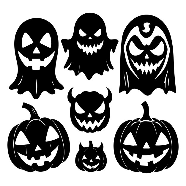 Las siluetas espeluznantes de Halloween