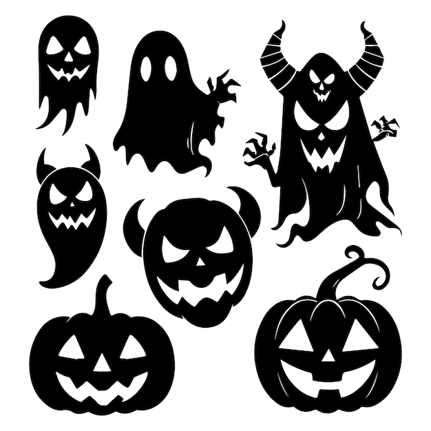 Las siluetas espeluznantes de Halloween