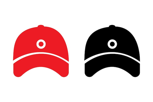 Siluetas de gorra con fondo blanco