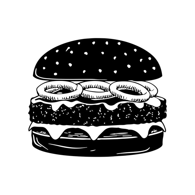 siluetas de las hamburguesas