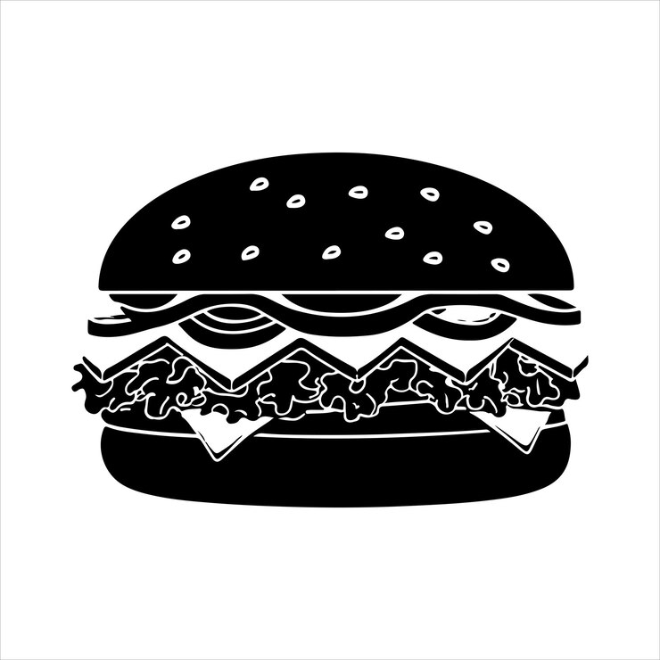 siluetas de las hamburguesas