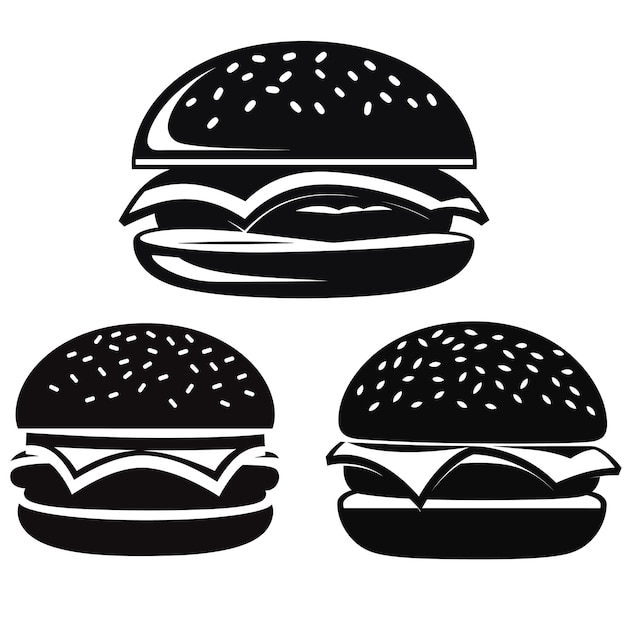 Las siluetas de las hamburguesas