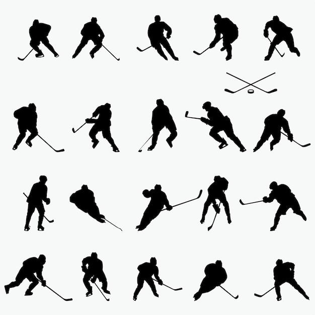 Siluetas de hockey