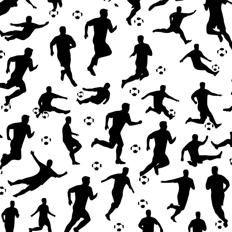 Siluetas de jugadores de fútbol