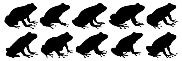 Siluetas de peces conjunto gran paquete de diseño de silueta vectorial aislado fondo blanco