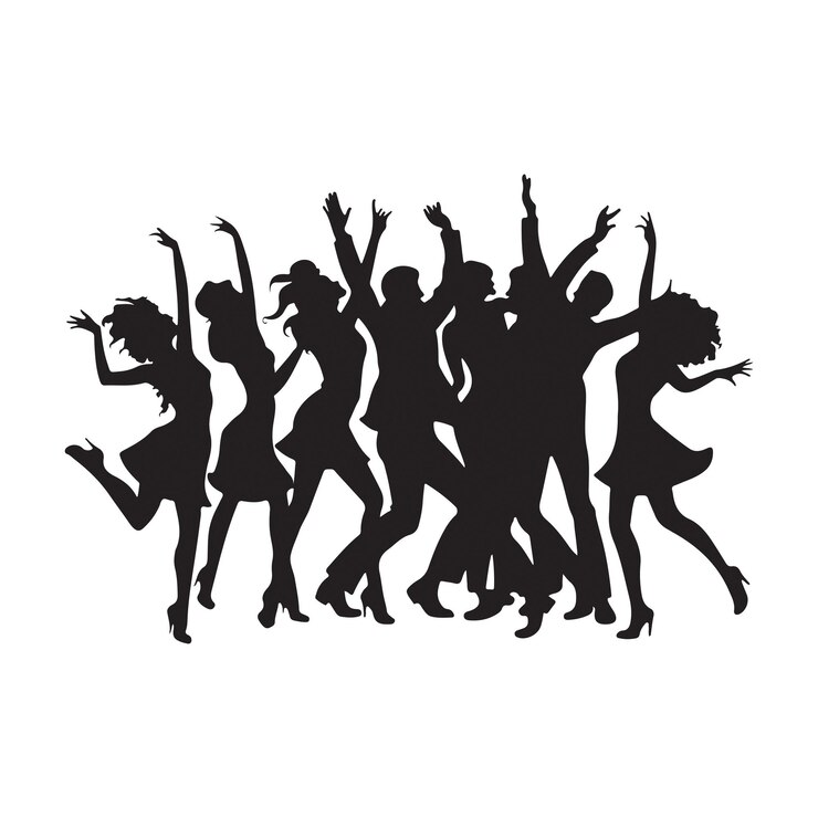 Siluetas de personas bailando
