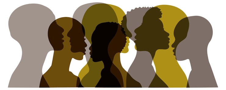siluetas de personas de diferentes nacionalidades perfil de personas internacionales