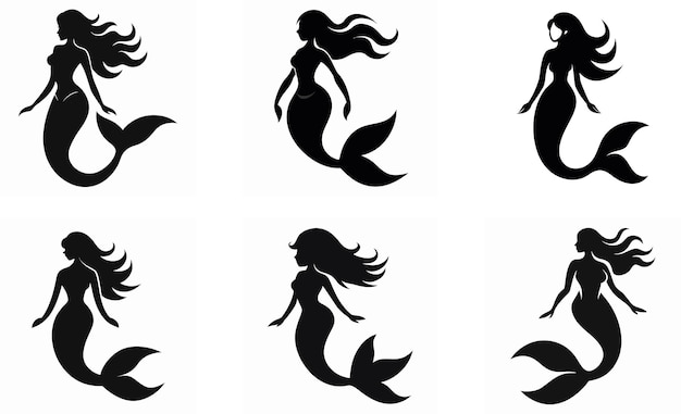 Siluetas de sirenas