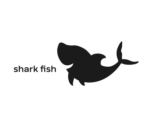 Siluetas vectoriales aisladas de pesca de tiburones.