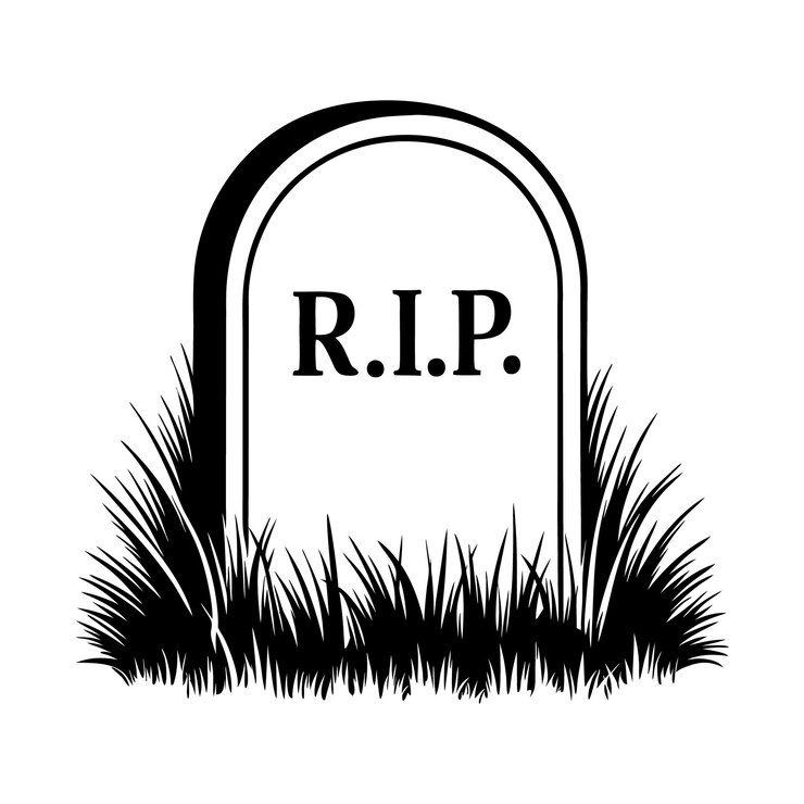 Siluetas vectoriales de lápidas con diseños de RIP y cruz para Halloween y temas góticos