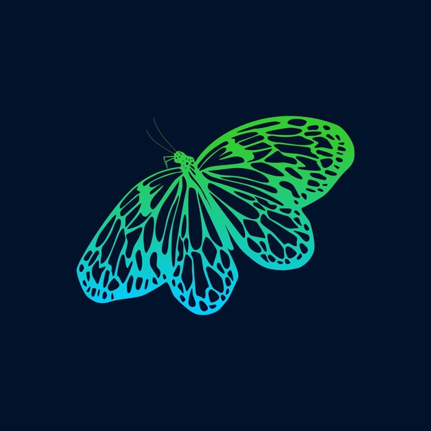 Siluetas vectoriales de mariposas coloridas gráfico vectorial totalmente escalable para una fácil edición