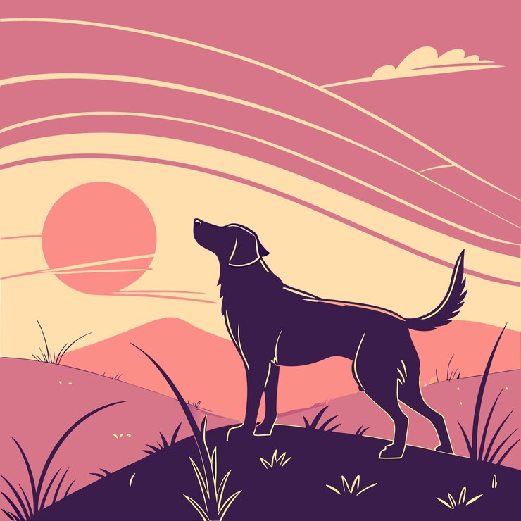 Siluetas vectoriales de perros para prendas de vestir y mercancías