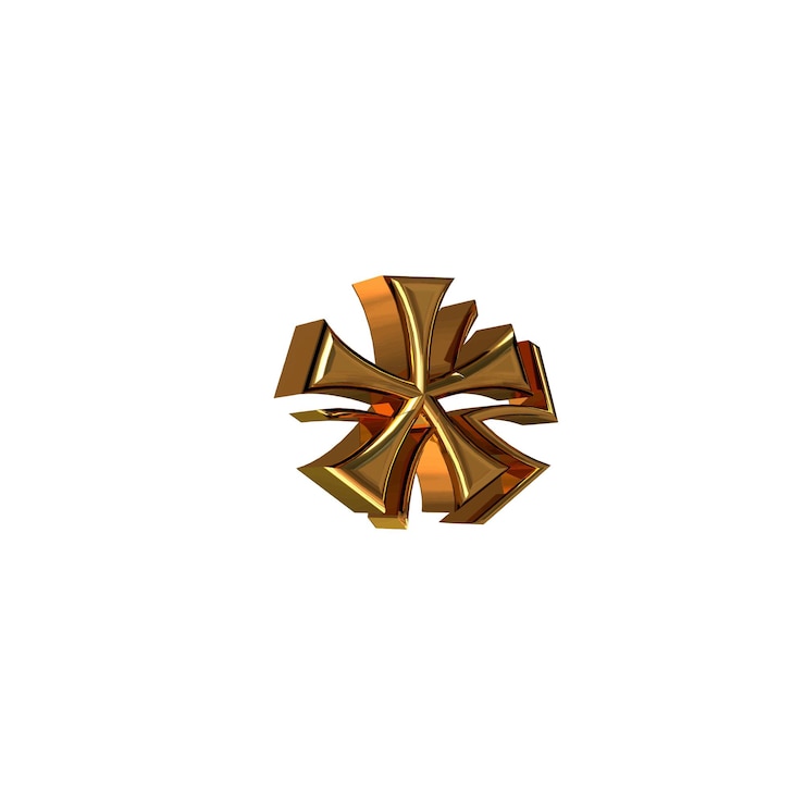 Vector símbolo 3d hecho de oro