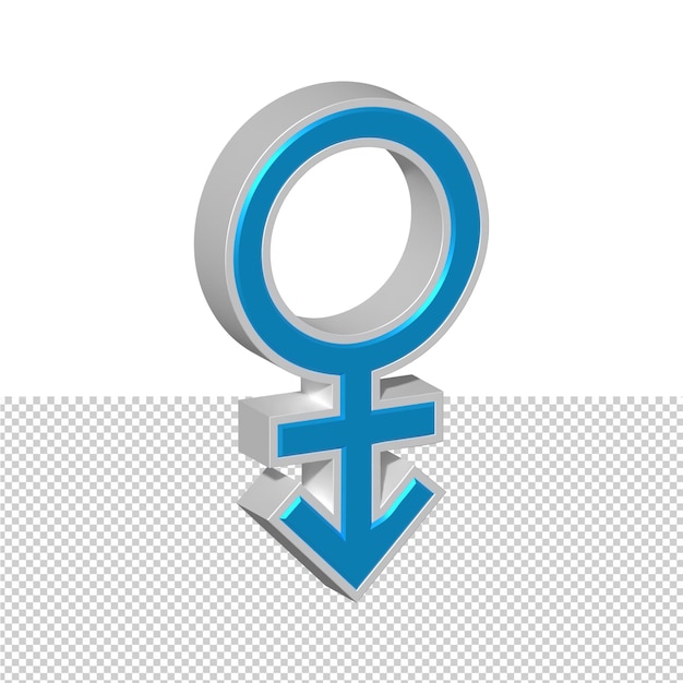 Vector símbolo 3d de revelación de género