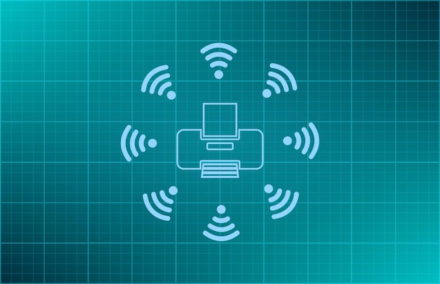 Símbolo de acceso Wi-Fi Ilustración vectorial en fondo azul Eps 10
