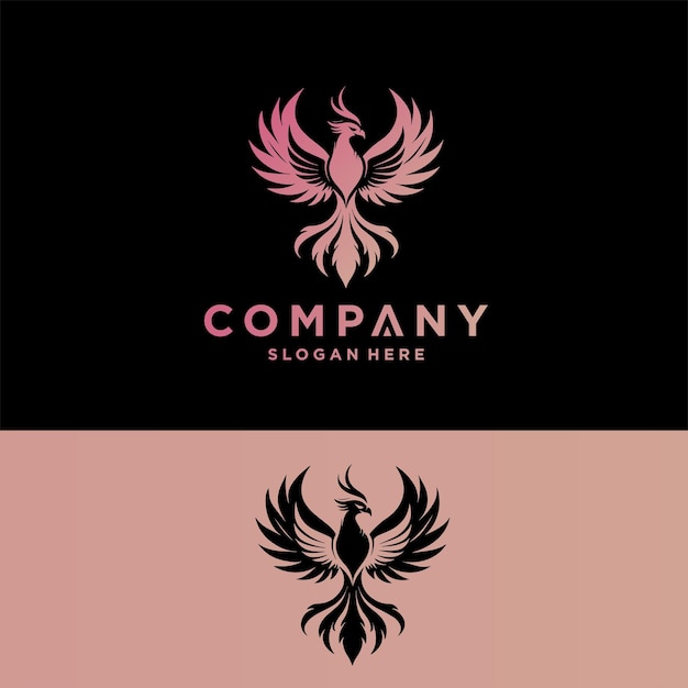 Símbolo del águila letra inicial diseño monograma logotipo abstracto