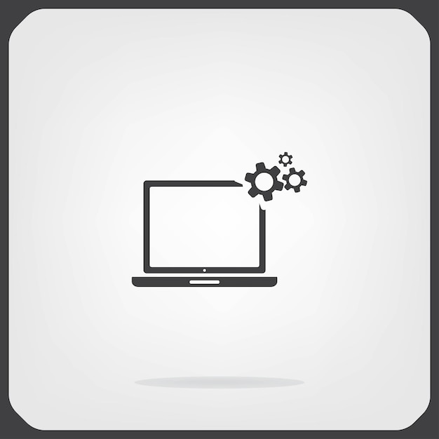 Símbolo de ajustes de aparatos Ilustración vectorial en fondo gris Eps 10